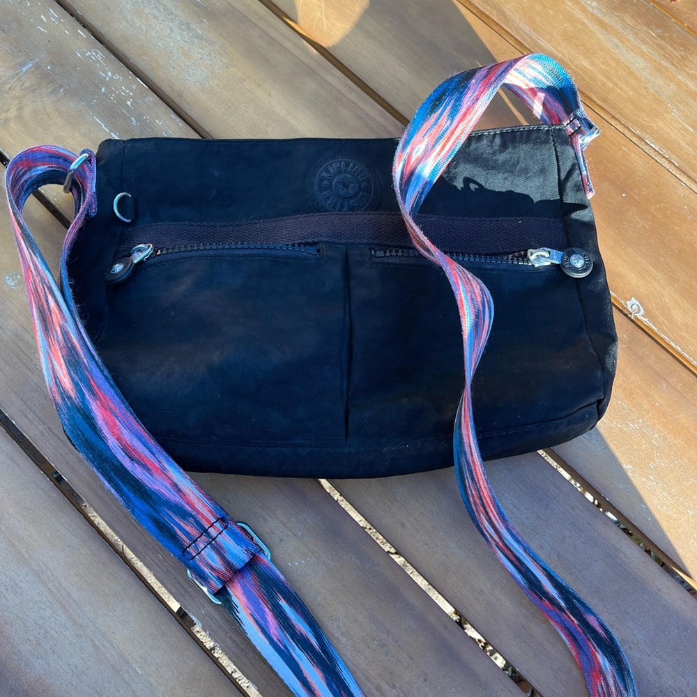 Small Kipling canvas crossbody in black